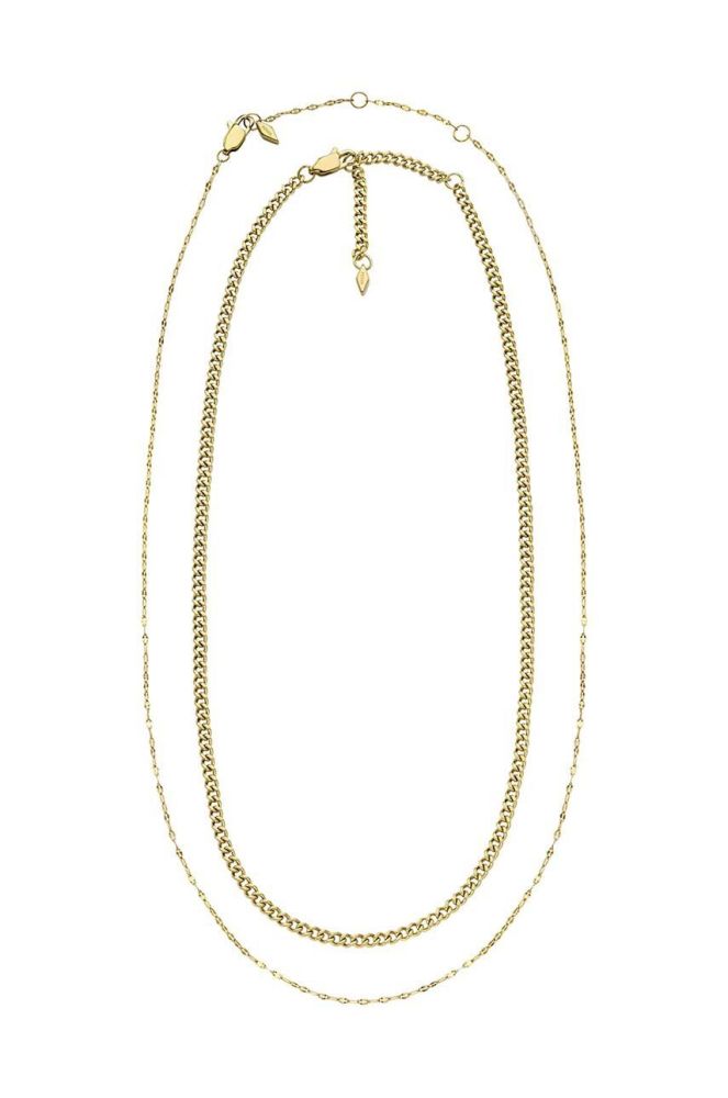 Кольє Fossil 2-pack колір золотий