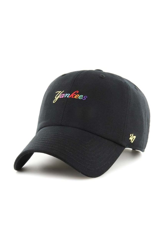 Кепка з домішкою вовни 47brand MLB New York Yankees колір чорний з аплікацією (3277900)