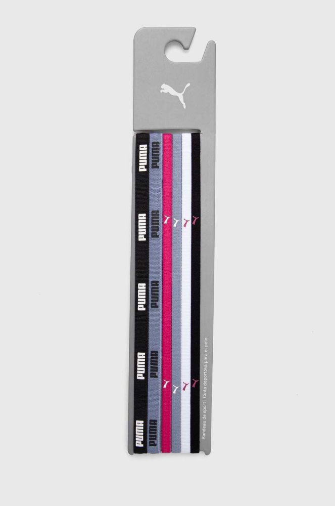 Пов'язки на голову Puma 6-pack колір рожевий