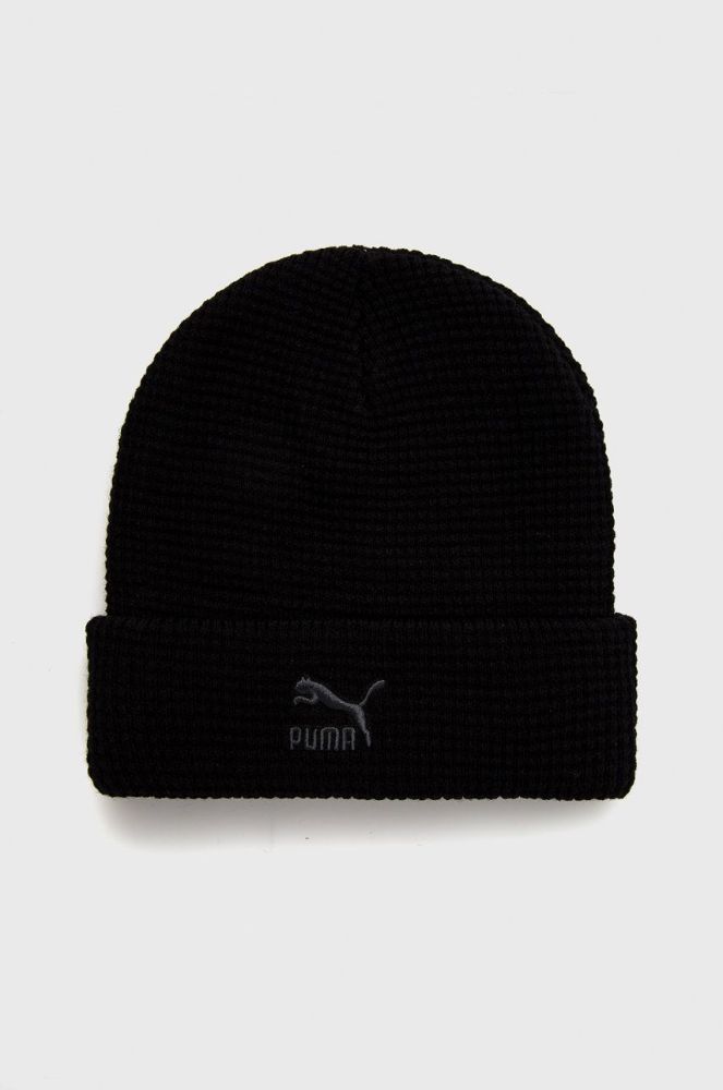 Шапка Puma 22848 колір чорний з тонкого трикотажу