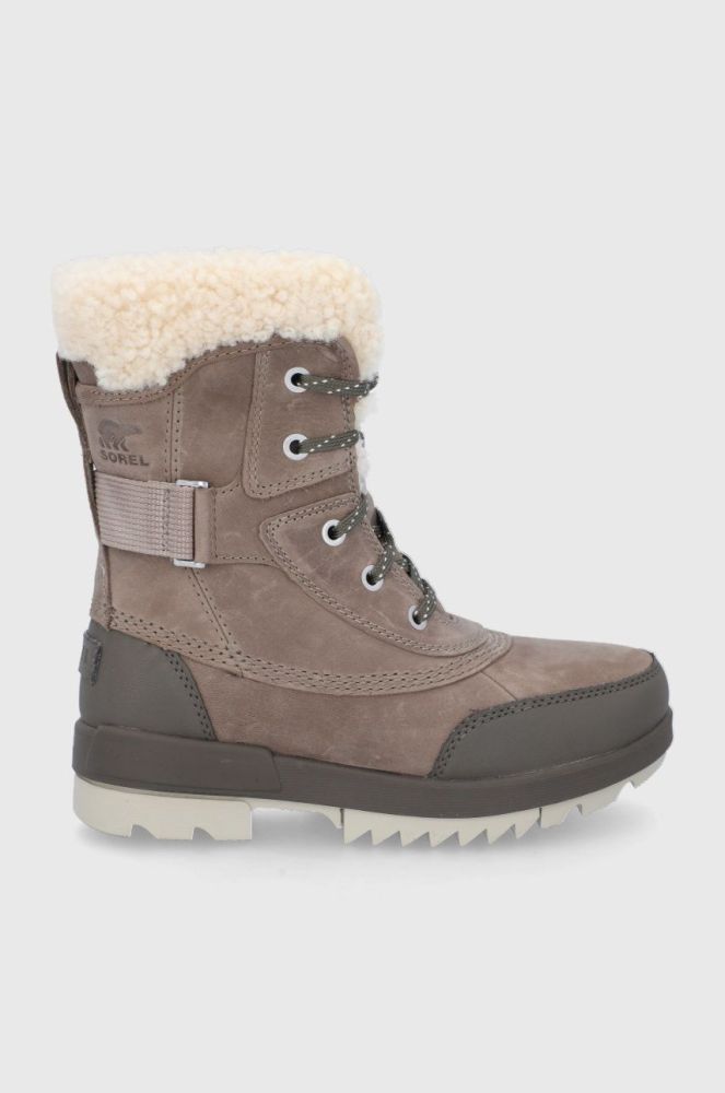 Шкіряні чоботи Sorel Torino II Parc Boot WP колір бежевий