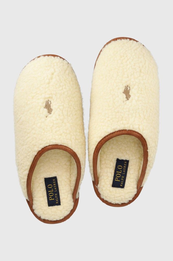 Тапочки Polo Ralph Lauren Kayleligh колір бежевий RF103832