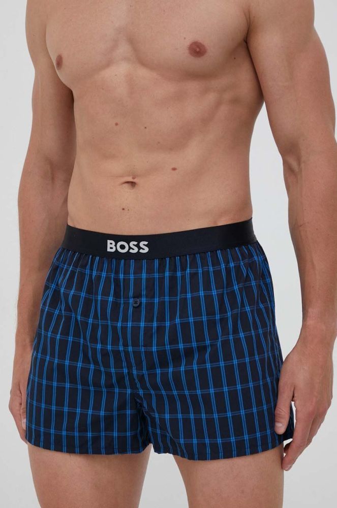 Бавовняні боксери BOSS 2-pack колір темно-синій (3287911)