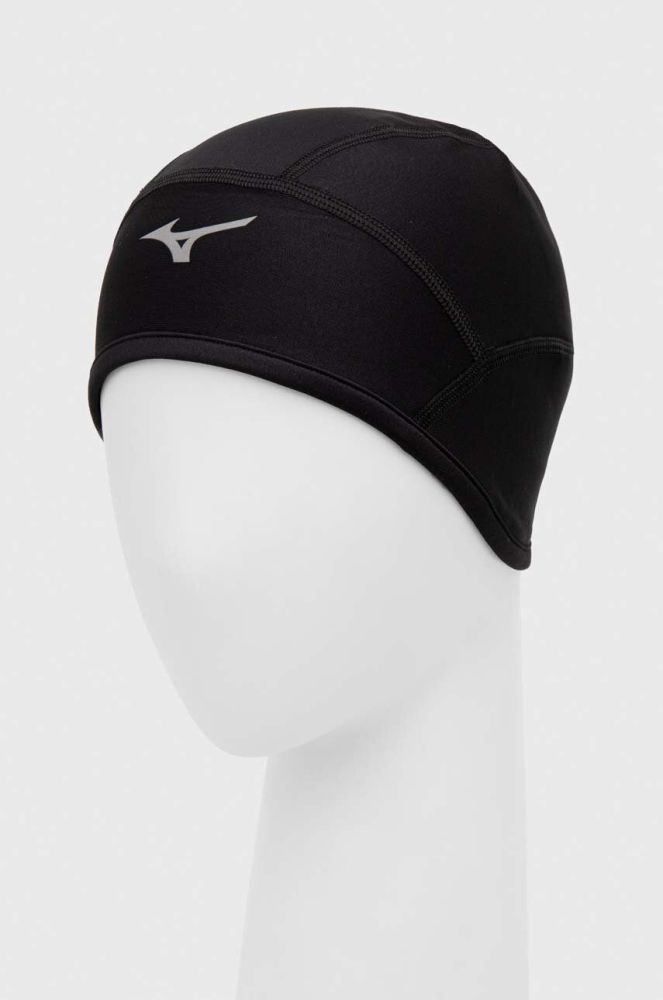 Шапка Mizuno WarmaLite колір чорний з тонкого трикотажу