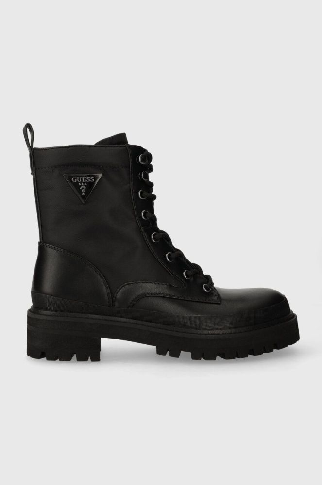 Черевики Guess BADA жіночі колір чорний на платформі FL7BDA ELE10