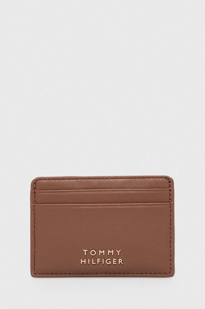 Чохол на банківські карти Tommy Hilfiger колір коричневий