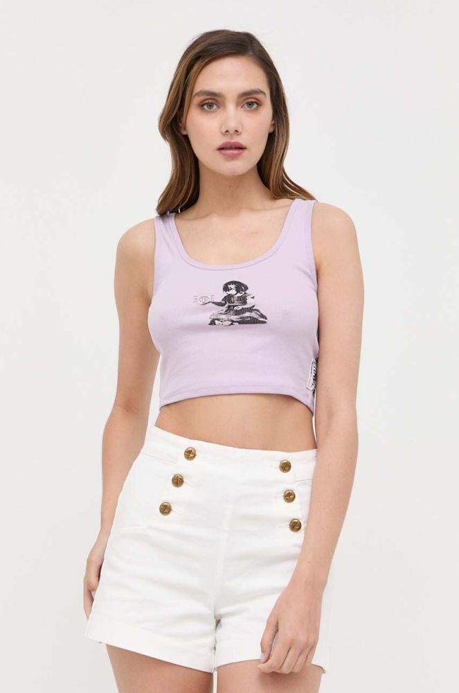 Топ Guess Guess x Banksy жіночий колір фіолетовий