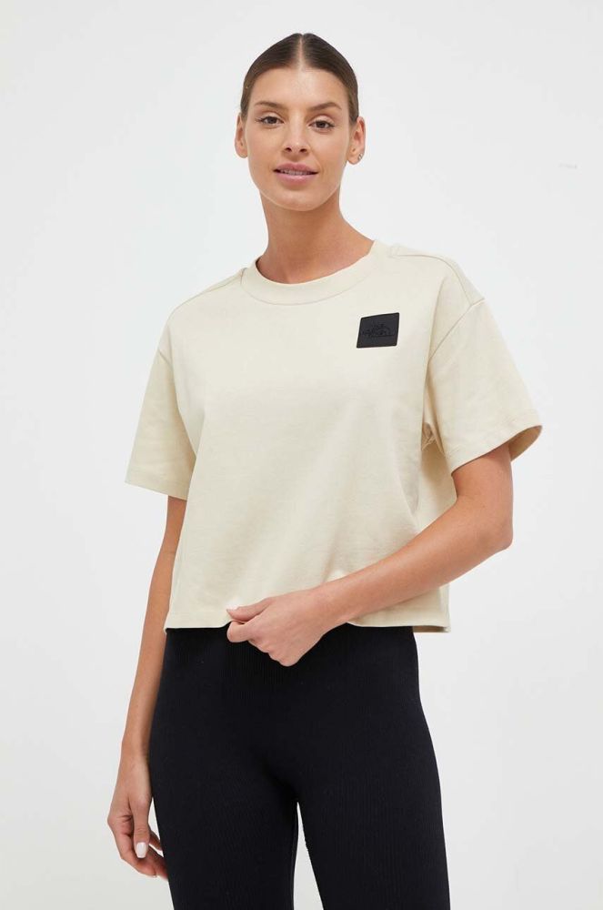 Бавовняна футболка The North Face колір бежевий (3504943)