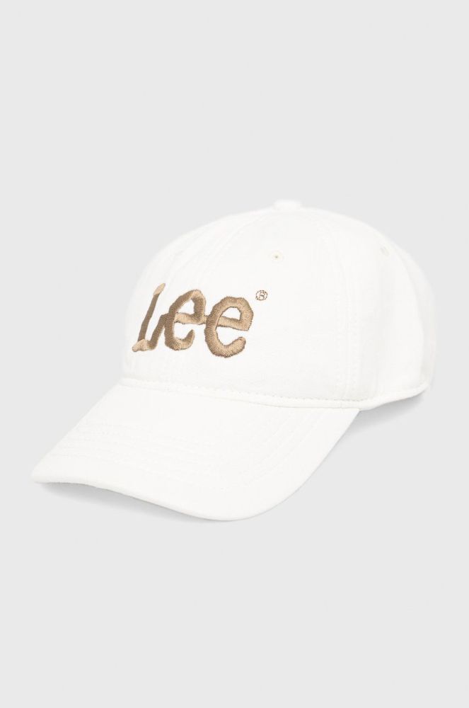 Кепка Lee колір білий однотонна