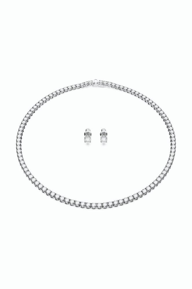 Кольє і сережки Swarovski 5647730 RE MATRIX колір срібний