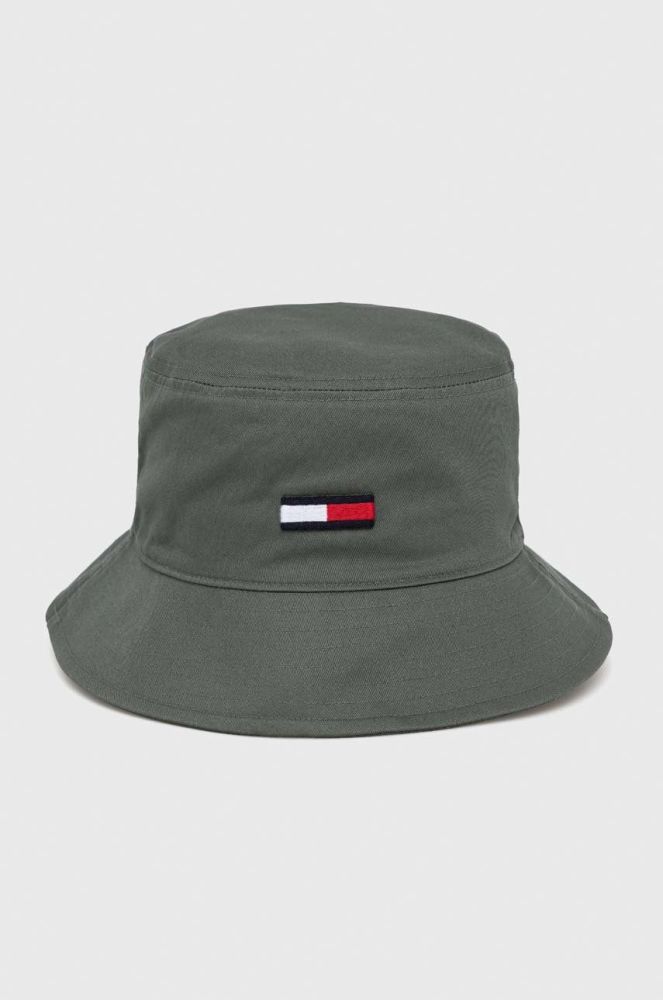 Бавовняний капелюх Tommy Jeans колір зелений з бавовни (2837167)