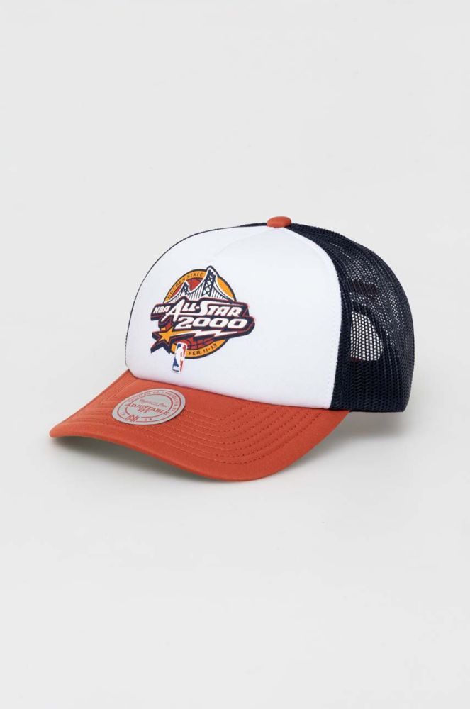 Кепка Mitchell&Ness Golden State Warriors колір білий візерунок