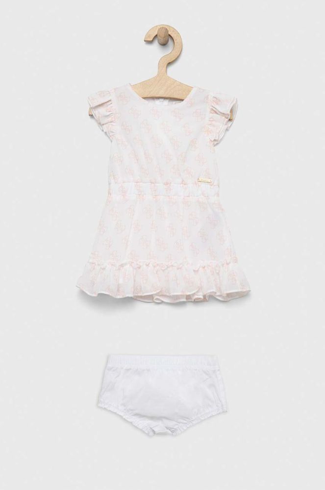 Сукня для немовлят Guess колір бежевий mini розкльошена (3078495)